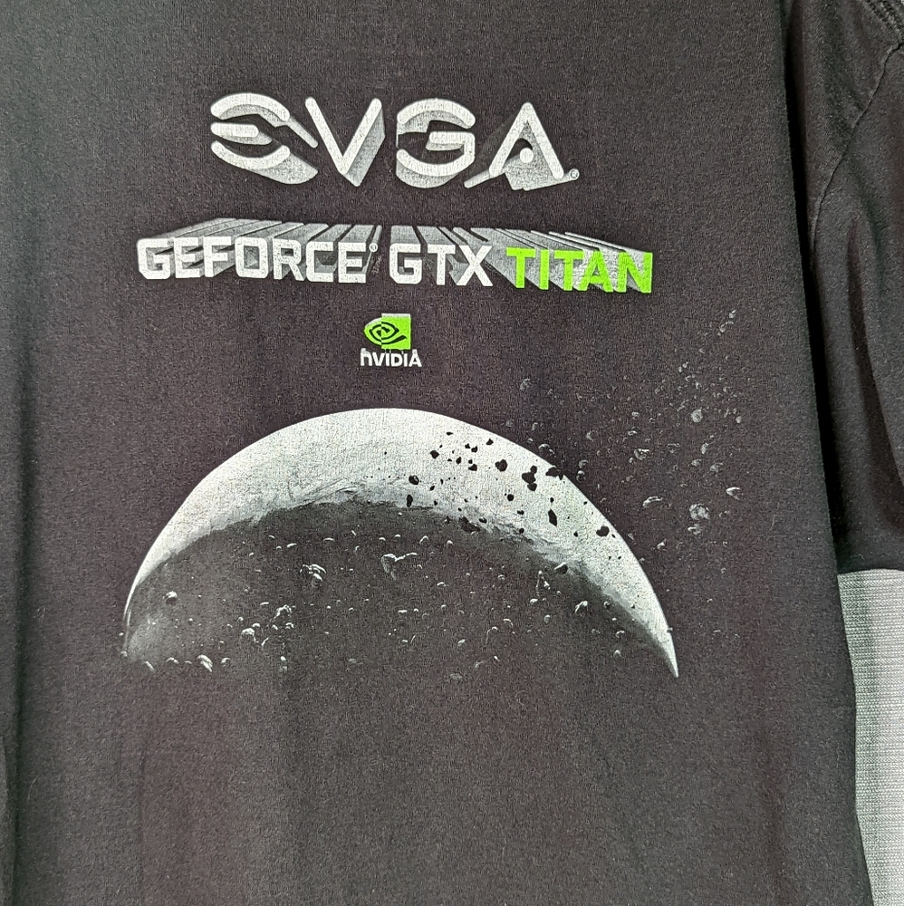 EVGA GEFORCE GTX TITAN BLACK Men's T-Shirt Black Size XL